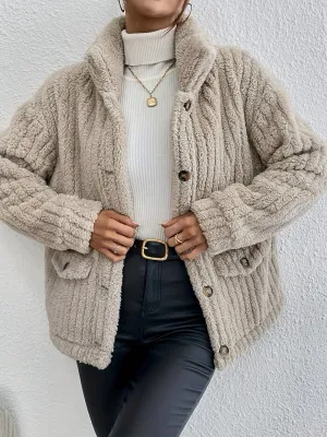 NOVA | Double-Sided Velvet Button Cardigan