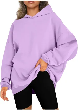 Oversized Hoodies for Women Casual Long Sleeve Loose Sweatshirts Fleece Sweater Pullover Fall Clothes with Pockets