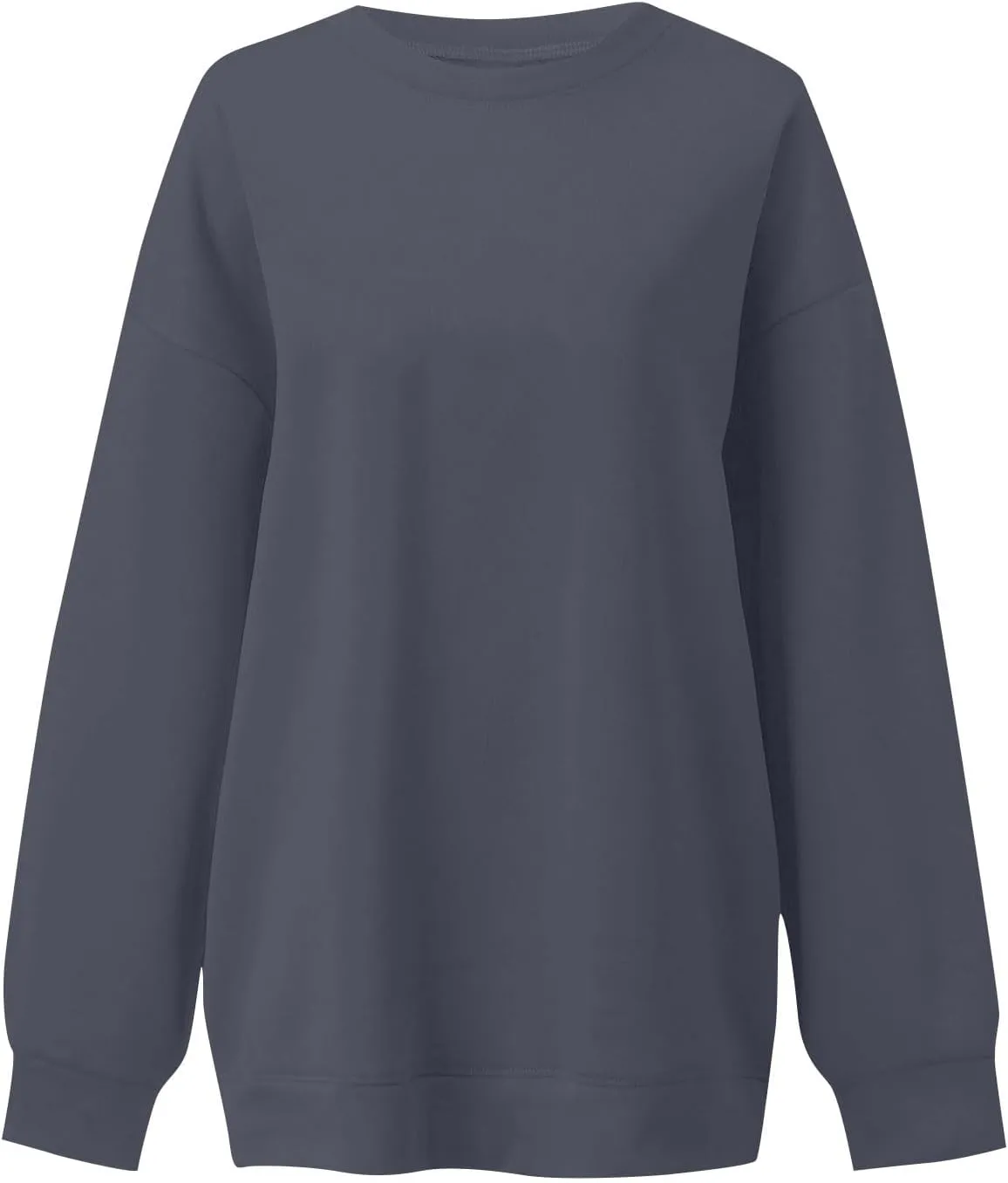 Oversized Sweatshirts for Women Loose Crew Neck Long Sleeve Anxiety Hoodies Casual Drop Shoulder Pullover Sweater