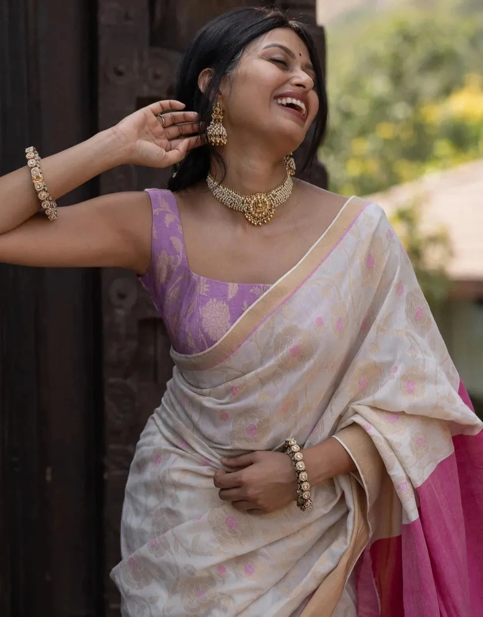 Readymade Corset-style Pure Silk Blouse