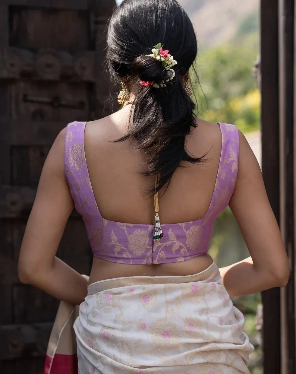 Readymade Corset-style Pure Silk Blouse