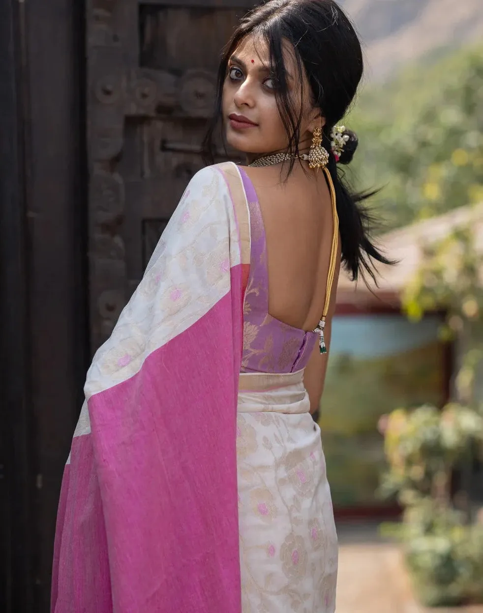 Readymade Corset-style Pure Silk Blouse
