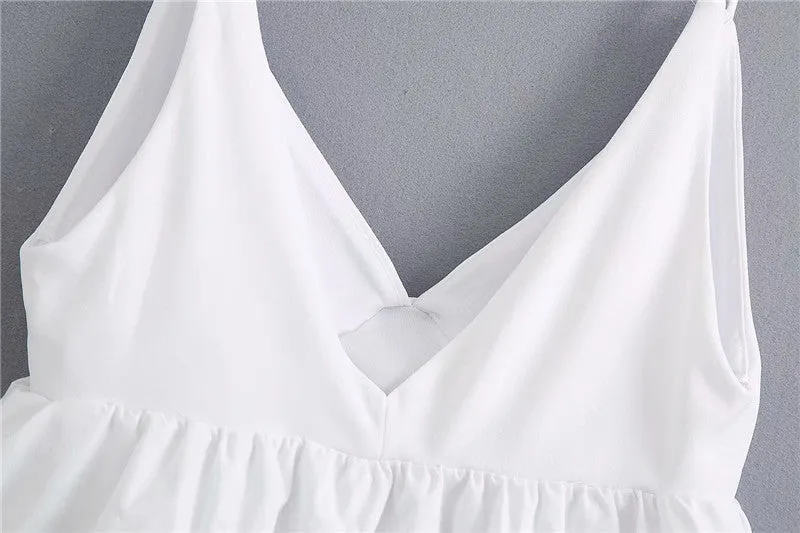 RUFFLED BLOUSE THIN STRAPS