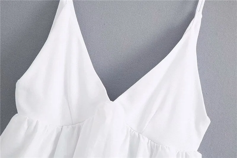 RUFFLED BLOUSE THIN STRAPS