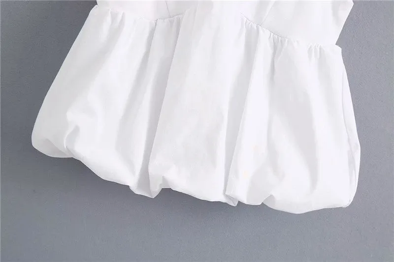 RUFFLED BLOUSE THIN STRAPS