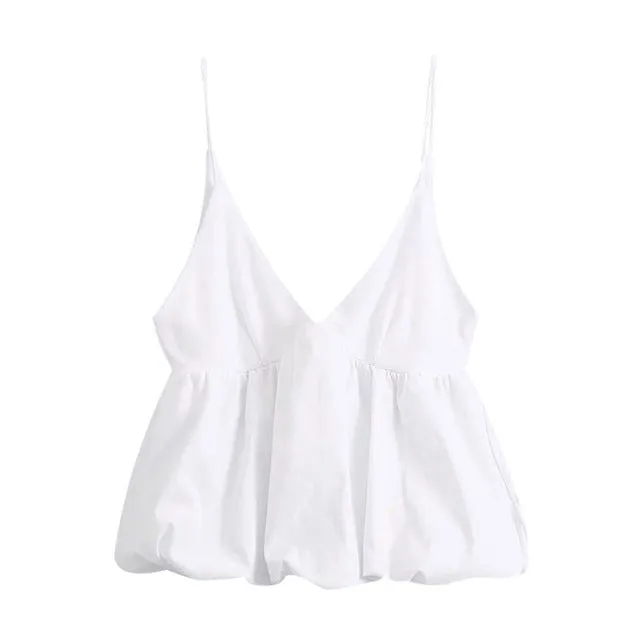 RUFFLED BLOUSE THIN STRAPS