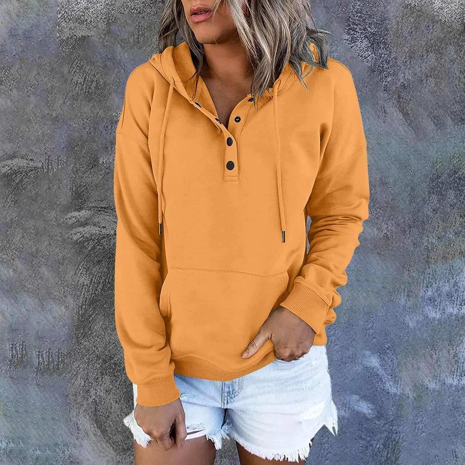 Sweatshirts for Women 2024 Plus Size Long Sleeve Drawstring Hoodies Sweaters Casual Cute Pullover Tops Fall Clothes