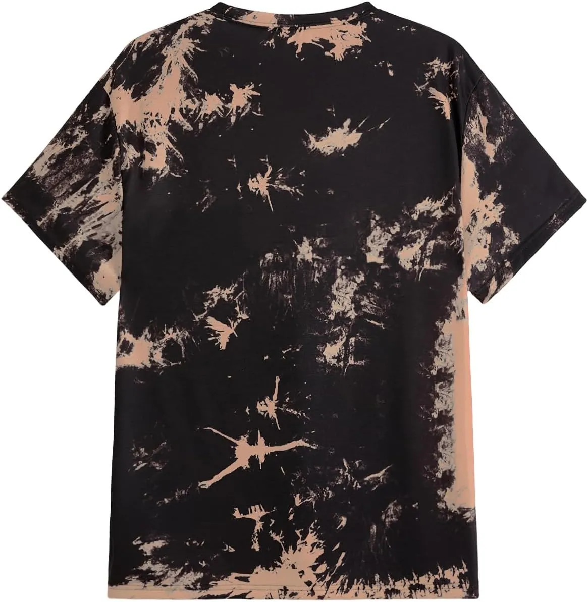 Verdusa Men's Tie Dye Short Sleeve Round Neck Graphic Tee Tops