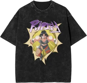 Vintage T Shirts Mans Oversized Short Sleeve Casual Shirt Crew Neck Washed Tees Fashion Retro Top Graphic T-Shirt