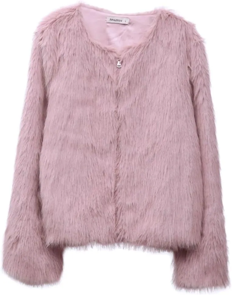 Women's Faux Fur Zip Up Jacket