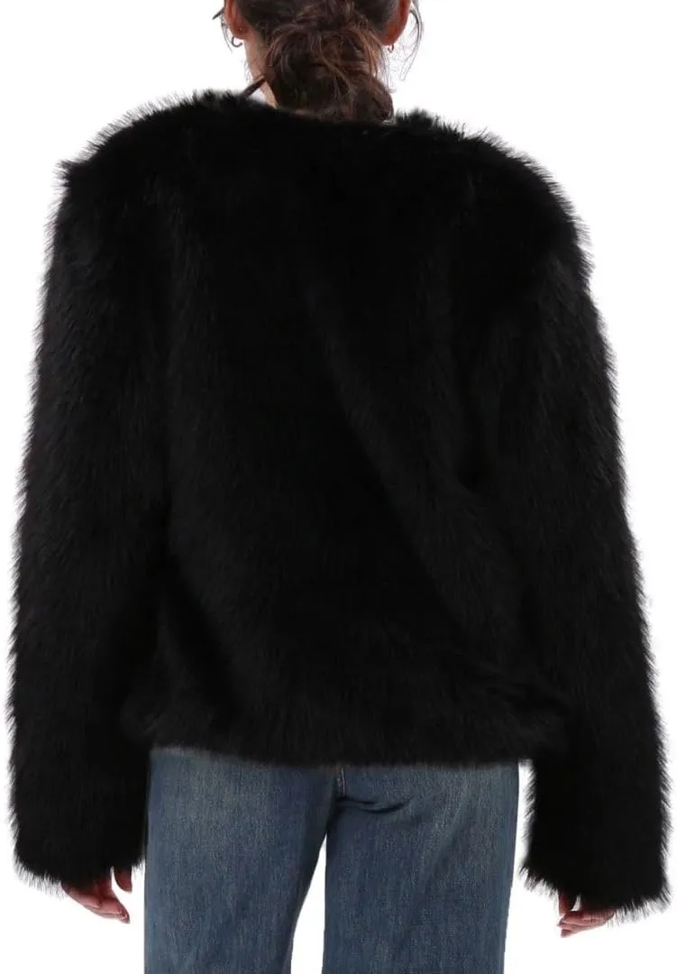 Women's Faux Fur Zip Up Jacket