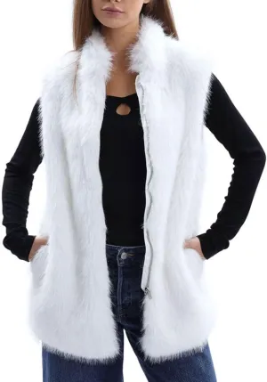 Women's Faux Fur Zip Up Vest