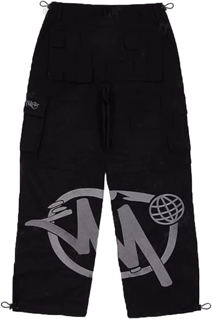 Womens Jeans High Waist Baggy Overalls Cargo Pants New Hip Hop Rock Minus Two Y2K Loose Joggers Trousers Streetwear