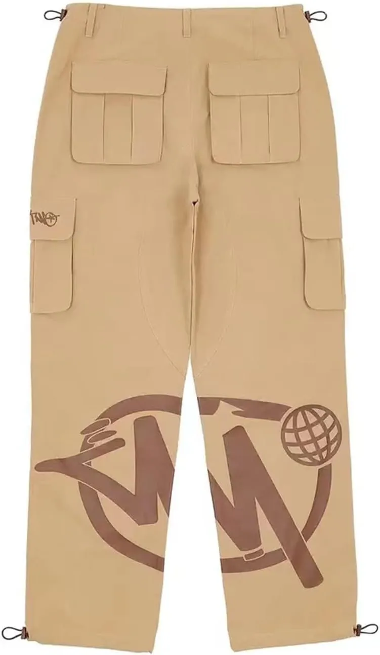 Womens Jeans High Waist Baggy Overalls Cargo Pants New Hip Hop Rock Minus Two Y2K Loose Joggers Trousers Streetwear